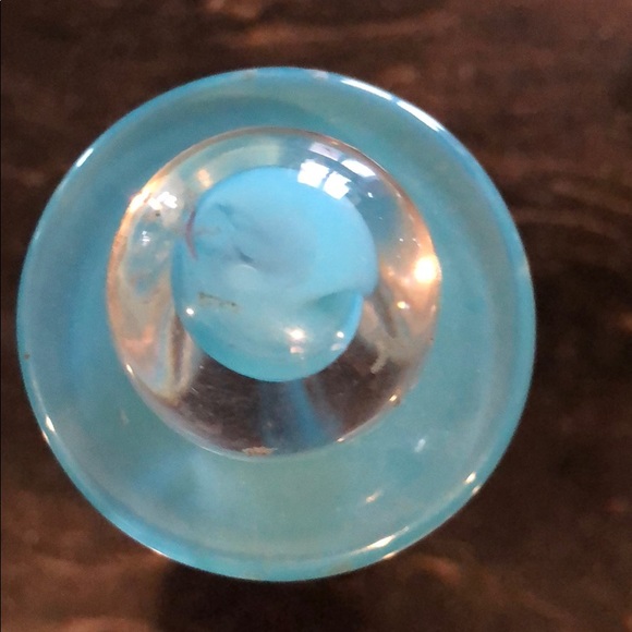 Vintage perfume glass bottle with stopper - Picture 4 of 4